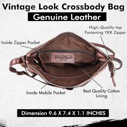 Leather Crossbody bag & Wallets for Women, Wallet for Ladies Zipper Coin Purse4