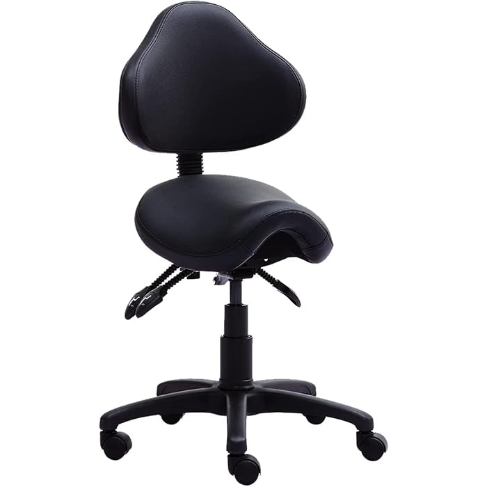 Buy Ergonomic Saddle Stool Chairs Spa Salon Stools with Back Support