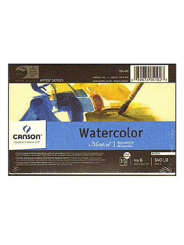 Darice Montval Watercolor Block - Cold Press - 140 Lb - 4 X 6" - 15 Sheets