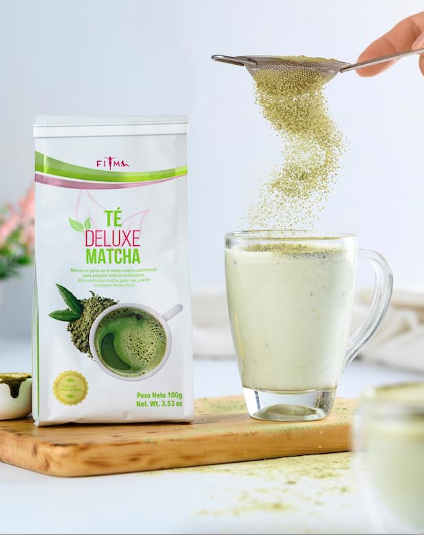 T Deluxe Ceremonial Grade Matcha Tea with Zesty Lemon Ginger Premium Japanese Instant Powder Blend Sweetened with Stevia — view 4