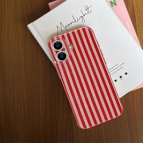 Coque iPhone 16 antichoc protection souple et brillante rouge