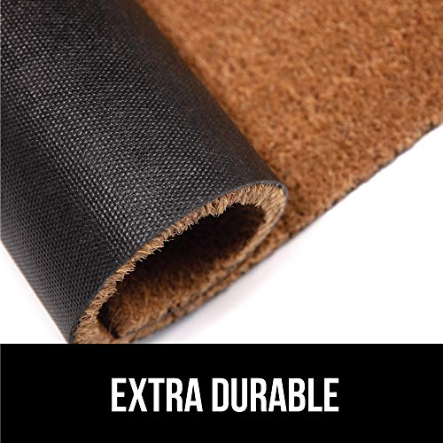 Gorilla Grip Natural Coco Coir Plain Door Mat, 36X24, Thick Durable Doormat For Indoor Outdoor Entrance, Traps Dirt And Moisture From Muddy Shoes, Easy To Clean, Spring Front Porch Entry Mats, Solid #TOP4