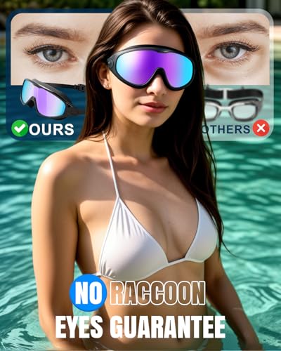 Image of Swim Goggles 2 Pack, Wide View Anti Fog&UV Swimming Goggles for Audlt, No Leak Pool Beach Essentials for Men Women