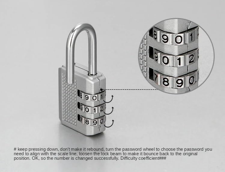 Lucchetto Armadietto Lucchetto con password digitale for valigia Lucchetto con password in metallo Lucchetto Combinazione (Size : 6 Pcs)