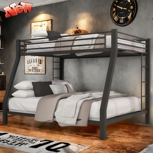 ATOPCORP Heavy-Duty Metal Full XL Over Queen Bunk Bed...