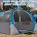 LOYEAHCAMP Tents 4 Person Camping Tent, Easy Setup Waterproof Family Tents for Camping, Portable Dome Tent for Outdoor Camping with Rainfly, Carry Bag Deepblue