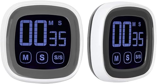 Miniatura 7 de Fydun Temporizador digital de cocina con alarma Sc grande, recordatorios de cuenta regresiva, cronómetro para el hogar con imán, temporizador de