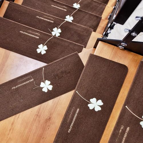 Tapis d'escalier haut de gamme marron protection de marche durable - 2
