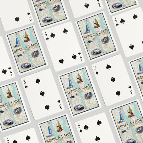 Baraja de 52 cartas tamaño póker Seneca Lake miniatura 4
