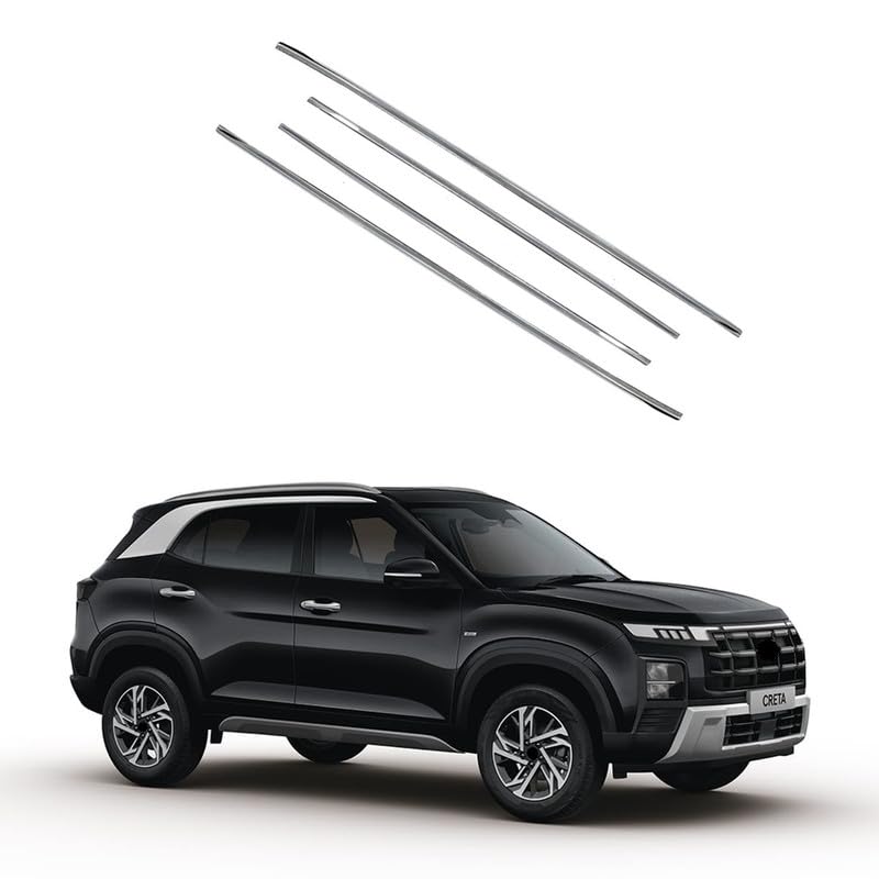 AutoDream Car Window Lower Garnish Stainless Steel Chrome Finishing for Hyundai Creta 2024 Set of 4PCS-image-30