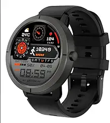 Smartwatch Flare, GPS Multissatélite, Resistente à Água 5ATM, IP69k, 170+ Modos Esportivos, Cor Preto e Dourado (preto)