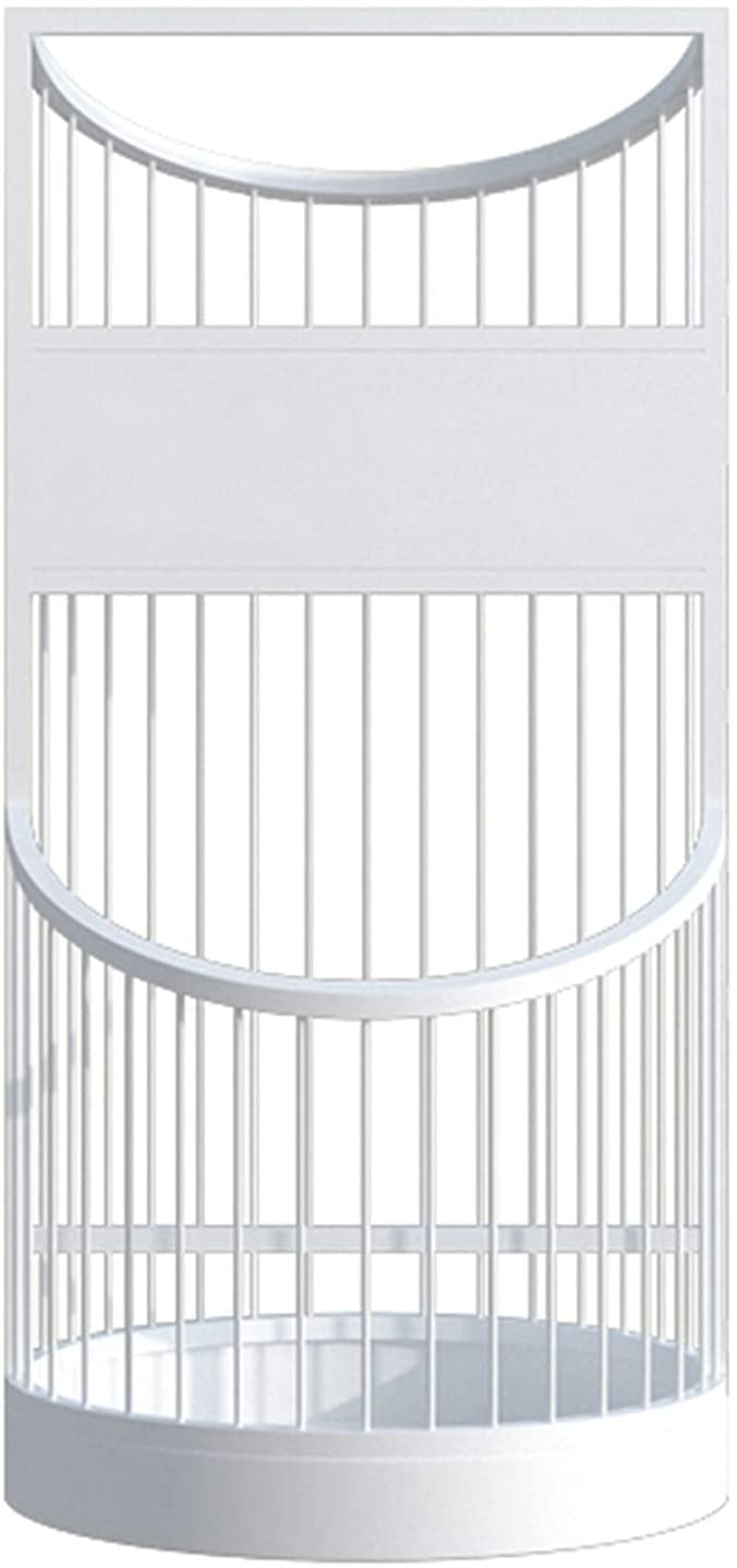 FCXWEVR Freestanding Metal Umbrella Holder Rack with Hooks for Long & Short Umbrellas Stylish White Design (25x55cm) Perfect for Home & Office nization