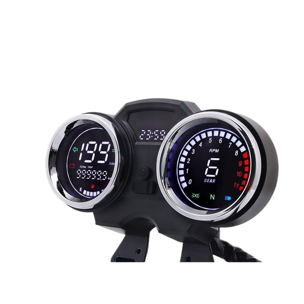Compteur de Vitesse Digital Moto Tableau Numérique Universel pour Moto, Compteur Kilométrique, Compteur De Vitesse, Tableau De Bord, Compteur Tachymètre avec Engrenage