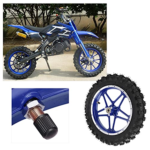 Front Wheel Assembly, 2.5‑10In Front Disc Brake Wheel Tire Anti‑Skid For 47Cc 49Cc 2 Stroke Mini Dirt Bike(B(Blue）) #TOP5