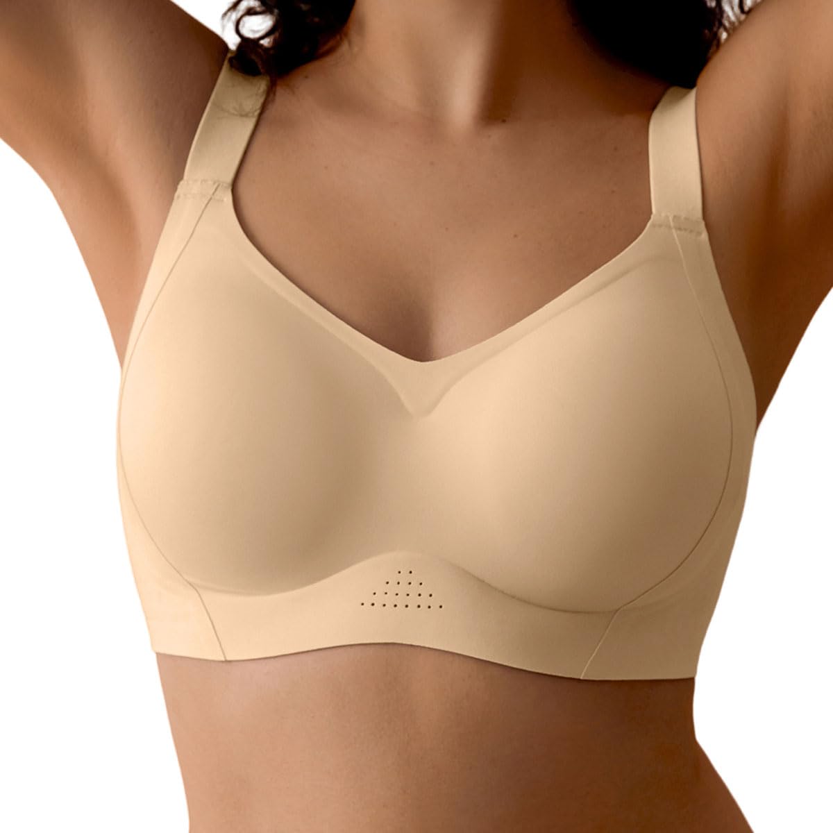 SHARICCA Glatter BH Damen ohne Bügel Seamless Push Up Bra Nahtloser Atmungsaktiv Bralette Starker Halt mit Verlängerer