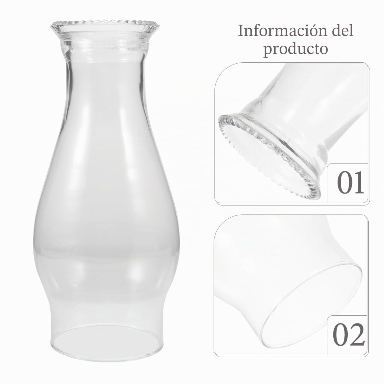 Angoily Cubierta De Vidrio Transparente Para Lámpara De Aceite 8.07X3.93 Pulgadas Repuesto Chimenea De Lámpara De Queroseno Pantalla De Cristal Para Decoración Hogar