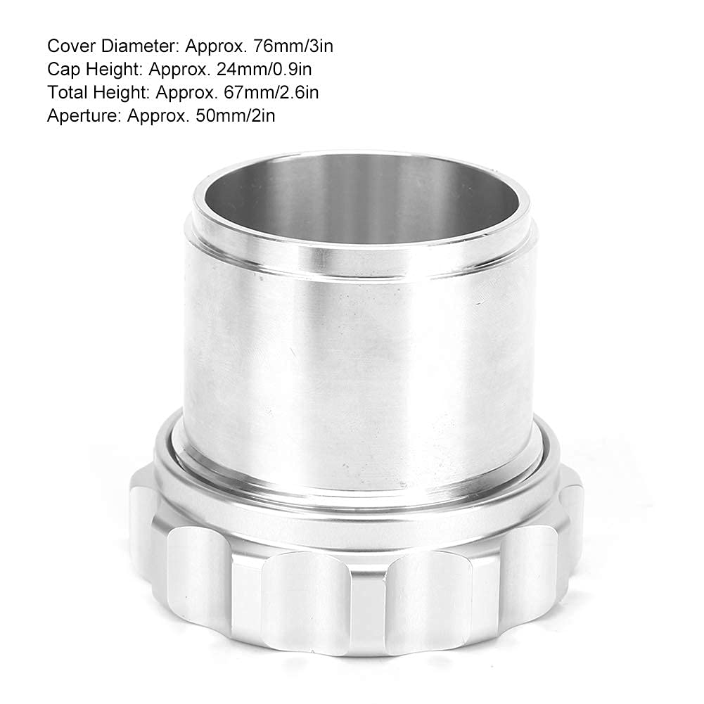 Aramox Bouchon à souder en alliage d'aluminium de 2 pouces (50 mm) pour réservoir de carburant et réservoir d'eau |Housse de remplacement |Ø76mm |Installation facile
