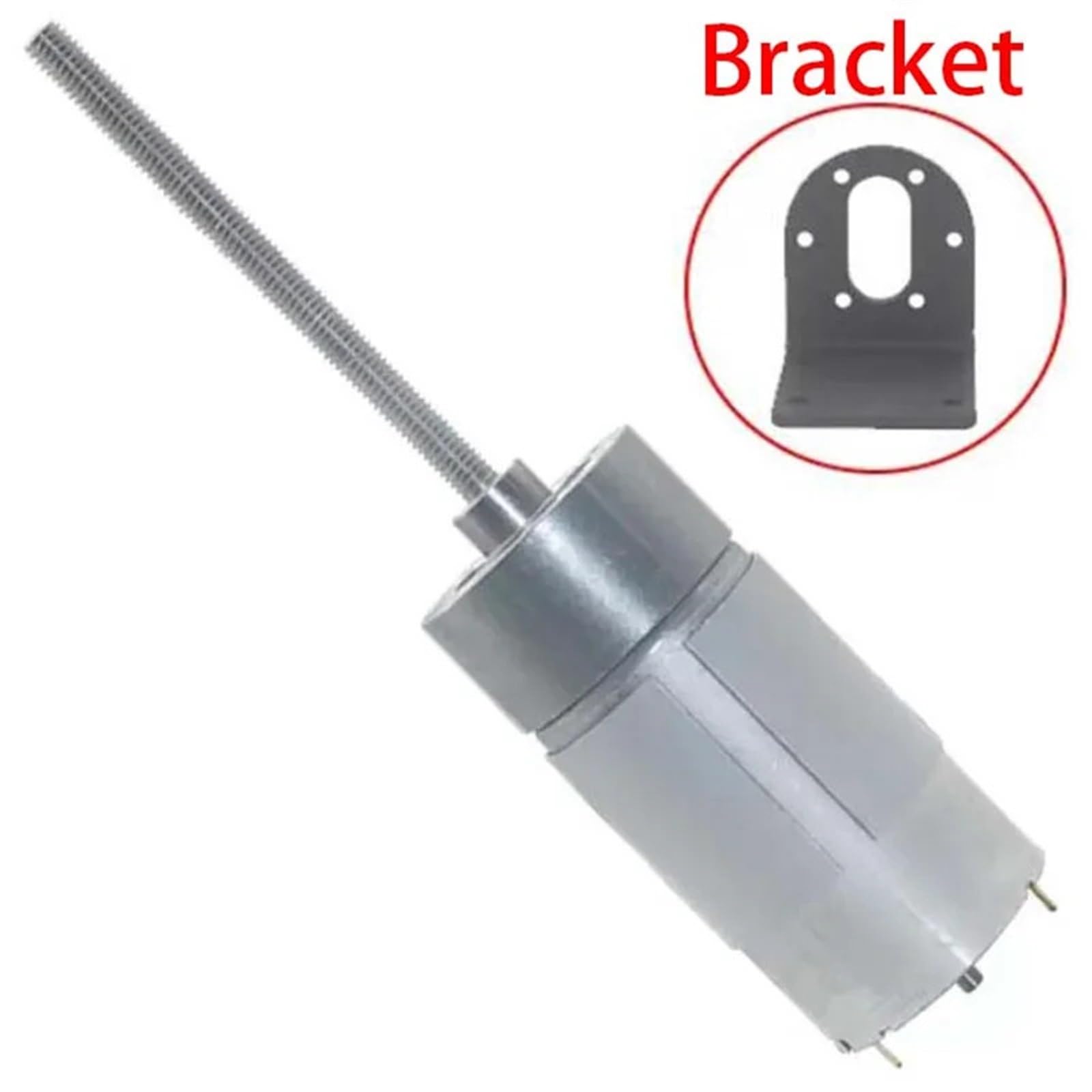 37GB 555 Getriebemotor DC 12V 24V Hohes Drehmoment Reversibler elektrischer Metall-M6-Wellen-Untersetzungsmotor Hohe Leistung(12V Only Motor,600 RPM)