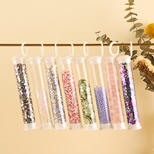 Image of BAOFALI 10pcs Large Clear Plastic Empty Tubes with Lid - Transparent Test Tube Container Set for DIY Craft Supply, Candy Storage (5 x 1 inch)