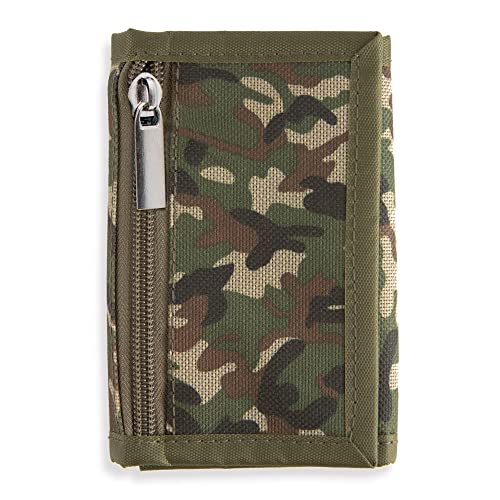 MIBANDERA Portefeuille Homme Camouflage - Porte-Monnaie Militaire pour Jeunesse, Chasse, 13 x 9 cm, Décontracté