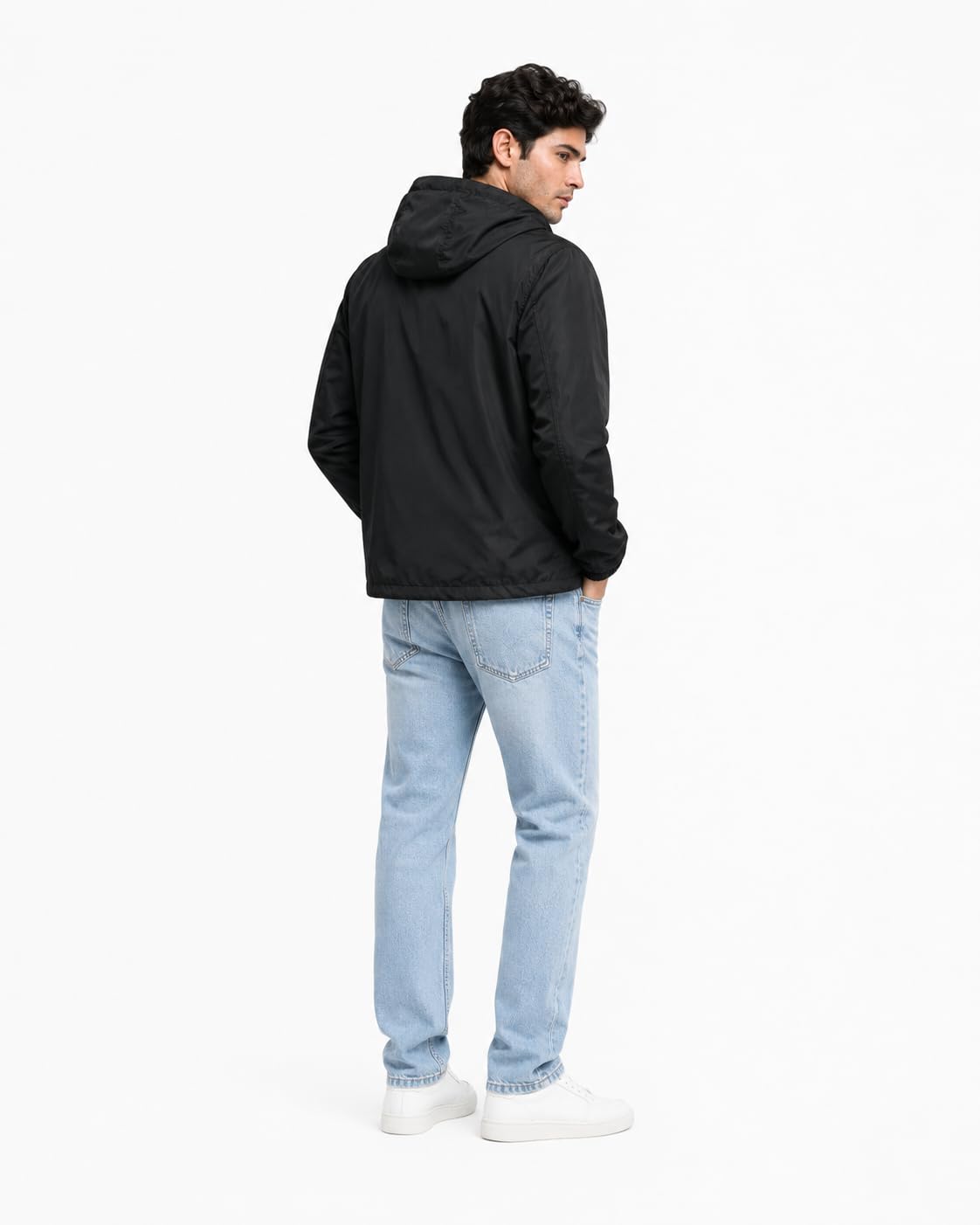 A to Z CREATION Men’s Sunscreen Parka Jacket | Anti Tan UV Protection Biker Jacket | Lightweight Full Sleeve Zip-Up Summer Outdoor Wear | Black-M 2