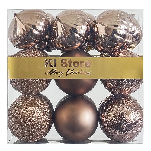 KI Store 18 Stück Weihnachtskugeln 8cm Milch Weihnachtsbaum Ornamente...