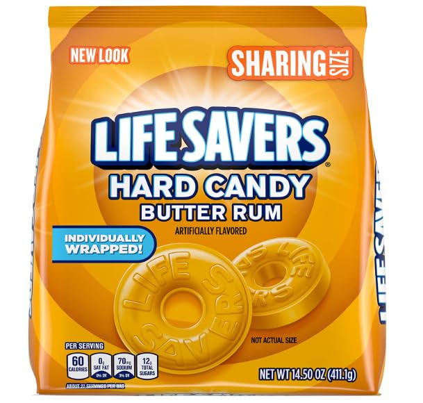 Caramelos duros LifeSavers de ron con mantequilla de 14.5 onzas con adhesivo Exit 28 Bargains