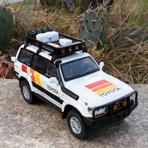 Auto a escala 1:24 WAKAKAC Land Cruiser LC80 blanco miniatura 7