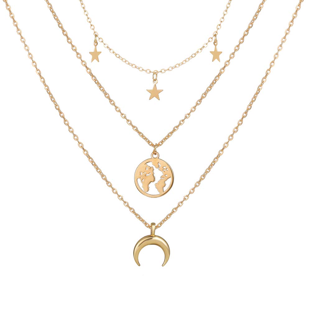 Jewels Galaxy Jewellery For Women Gold Plated Gold-Toned Layered Necklace (CT-NCKV-44186) (B08P7HFKP5) Amazon Price History, Amazon Price Tracker