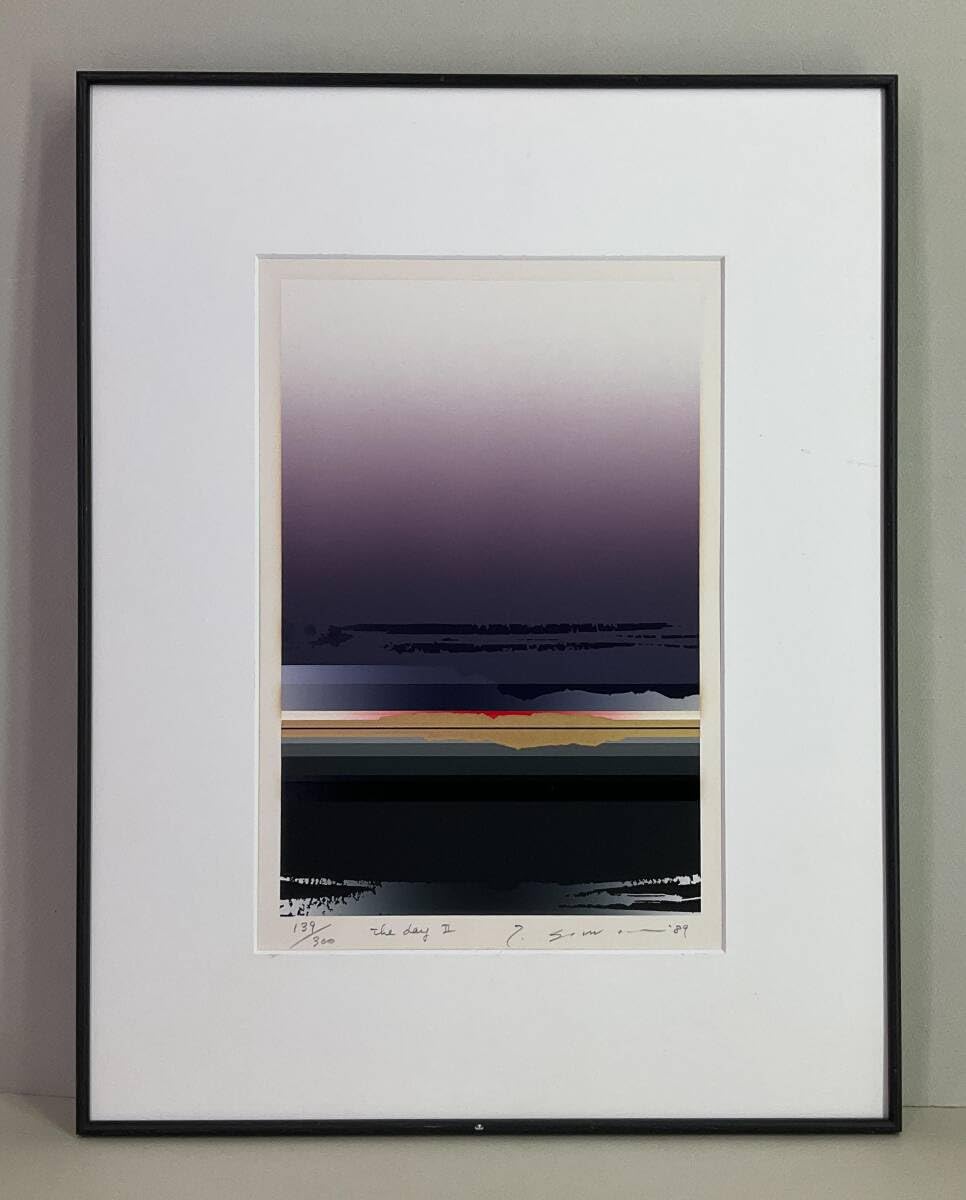 Amazon.co.jp: 真作シルクスクリーン沢田哲郎 the day Ⅱ 鉛筆サイン