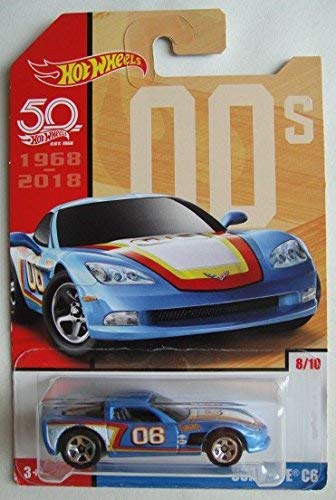 Hot Wheels Blue Corvette C6 50TH Anniversary miniatura 1