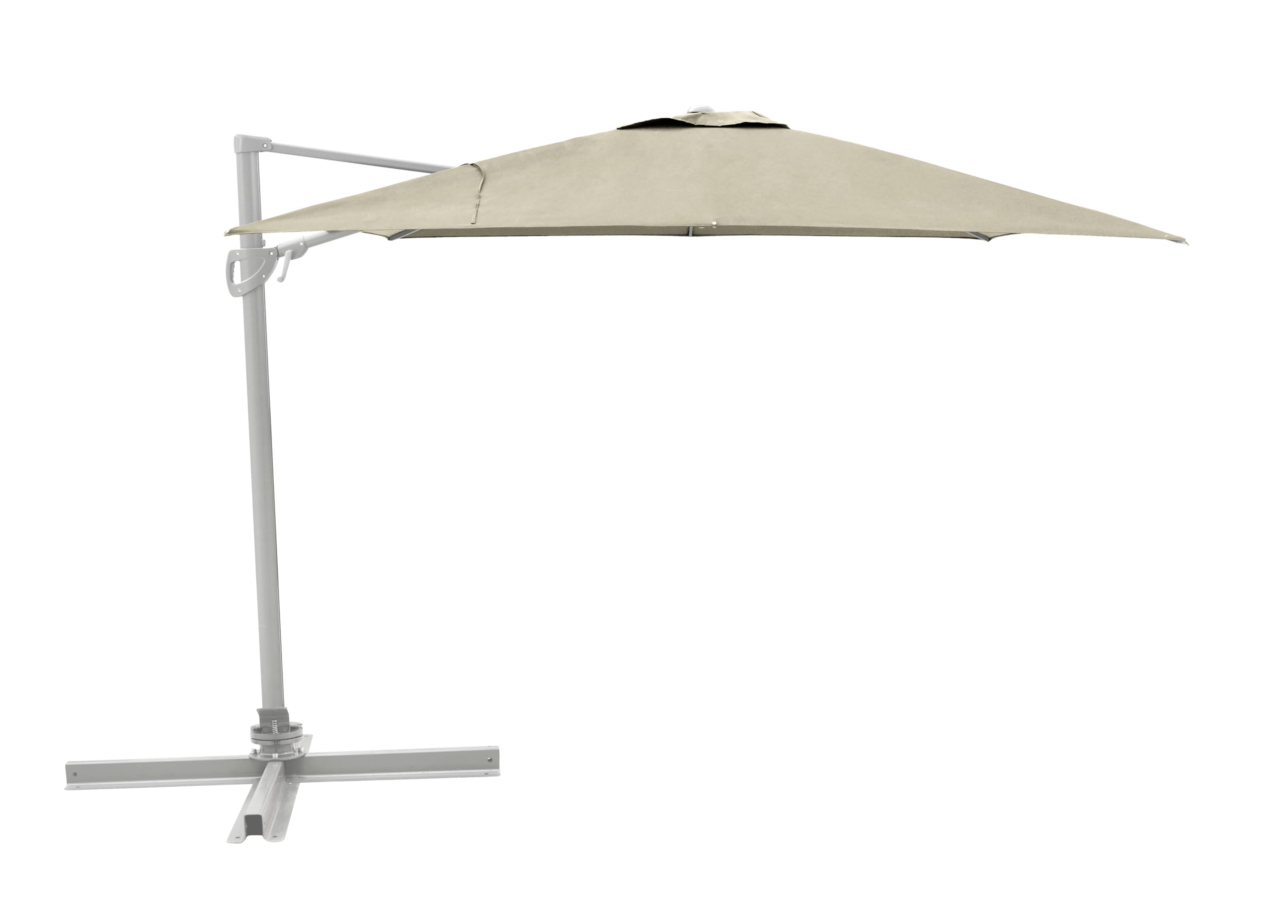METRO Professional Sombrilla Colgante Cuadrada, Aluminio/Poliéster, 3 x 3 m, Apertura por Manivela, Giro de 360°