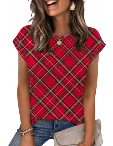Image of Zeagoo Womens Tops Summer Casual Cap Sleeve Tshirts Shirts Business Blouses