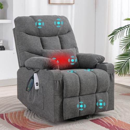 Sillón reclinable eléctrico lino para adultos