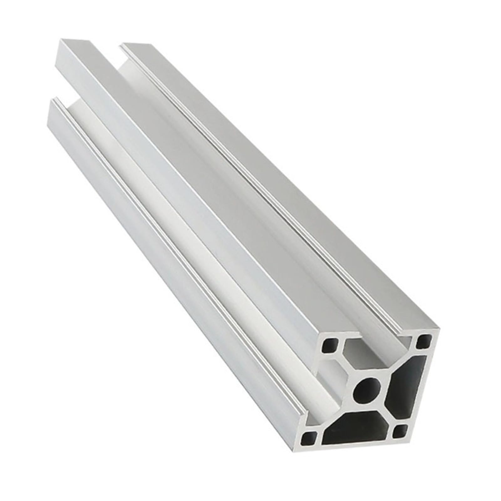 Profilé aluminium industriel 3030N2, norme européenne, double face, tube carré, cadre extrudé à fente de 8,2 mm Support bord(Silver,800mm 31.5" long)