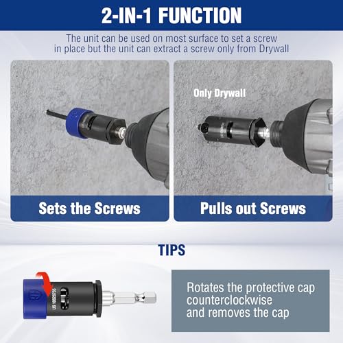 WORKPRO Drywall Screw Setter/Extractor Impact Bit Holder - image 5
