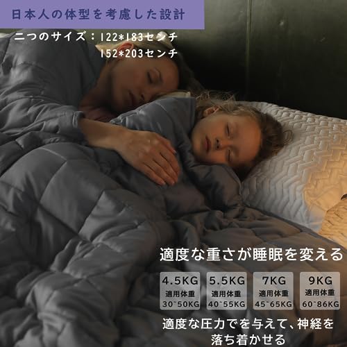 Image of YnM 12lbs Weighted Blanket for Adults, Breathable Heavy Bed Throw Blanket with Cooling Glass Beads for All Season Use, Ideal for ~110lbs (48x72 Inches, Twin /Full, Dark Grey)