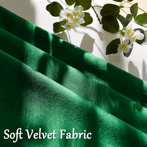 Image of GIGIZAZA Decorative Small Lumbar Pillow Covers,Cushion Covers Velvet Green Pillows,Sofa Throw 12 X 20 Pillow Covers (Forest Green, 12 x 20- Set of 2)