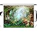 7x5ft Enchanted Forest Photo Backdrop, Fairy Tale Wonderland Backdrop, Alice and Wonderland Backdrop ​for Girl Princess Birthday Party Newborn Baby Shower Banner Decoration Photo Booth Prop Colour