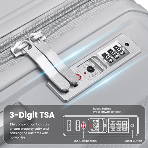 Luggage 4 Piece Sets(14/20/24/28"), Hard Shell Lightweight Travel Suitcase Set With Spinner Wheels4