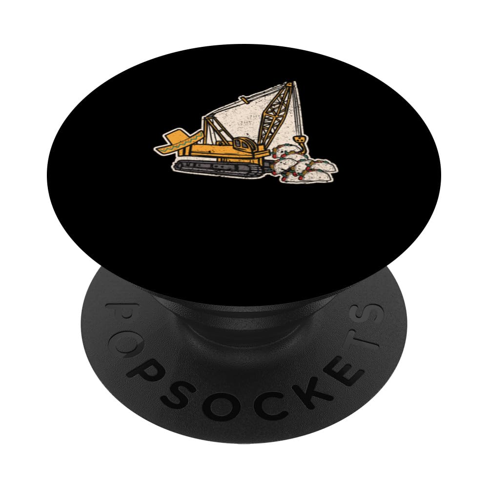 Mexican Crane Tacos Cinco De Mayo Fiesta Mexico Lover PopSockets Swappable PopGrip, Black
