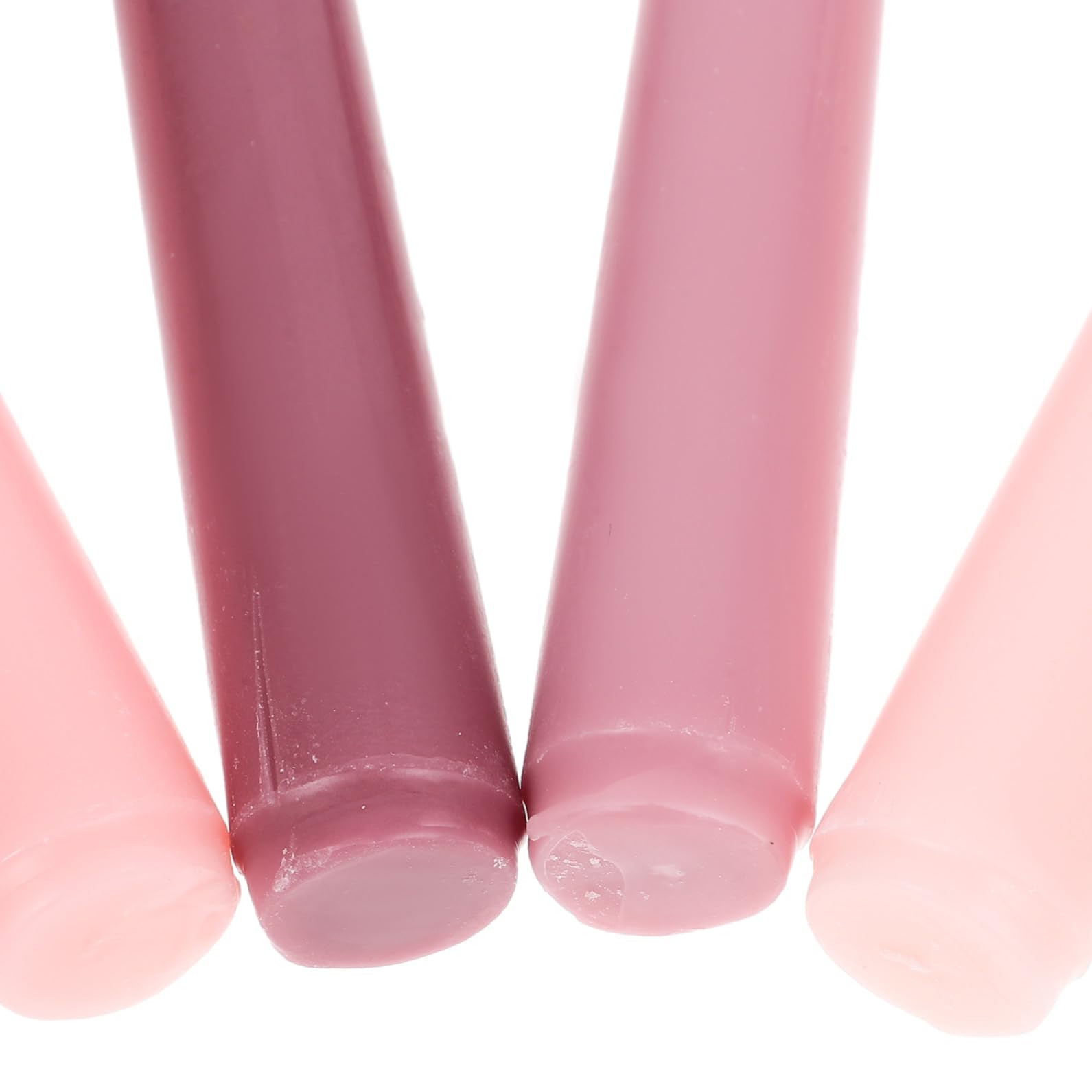 IMIKEYA Candele Profumate a Palo lungo Sfumate Rosa, senza Fumo Ecocompatibili, per Decorazione Romantica e Cena, Set da 4 Pezzi