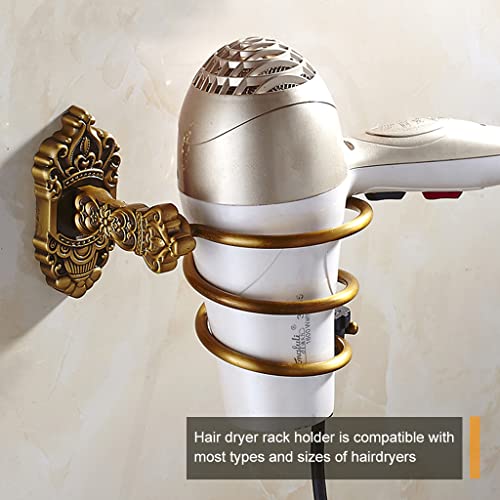 Image of HASTHIP Aluminum Hair Dryer Stand Holder for Wall Bathroom Spiral Mount