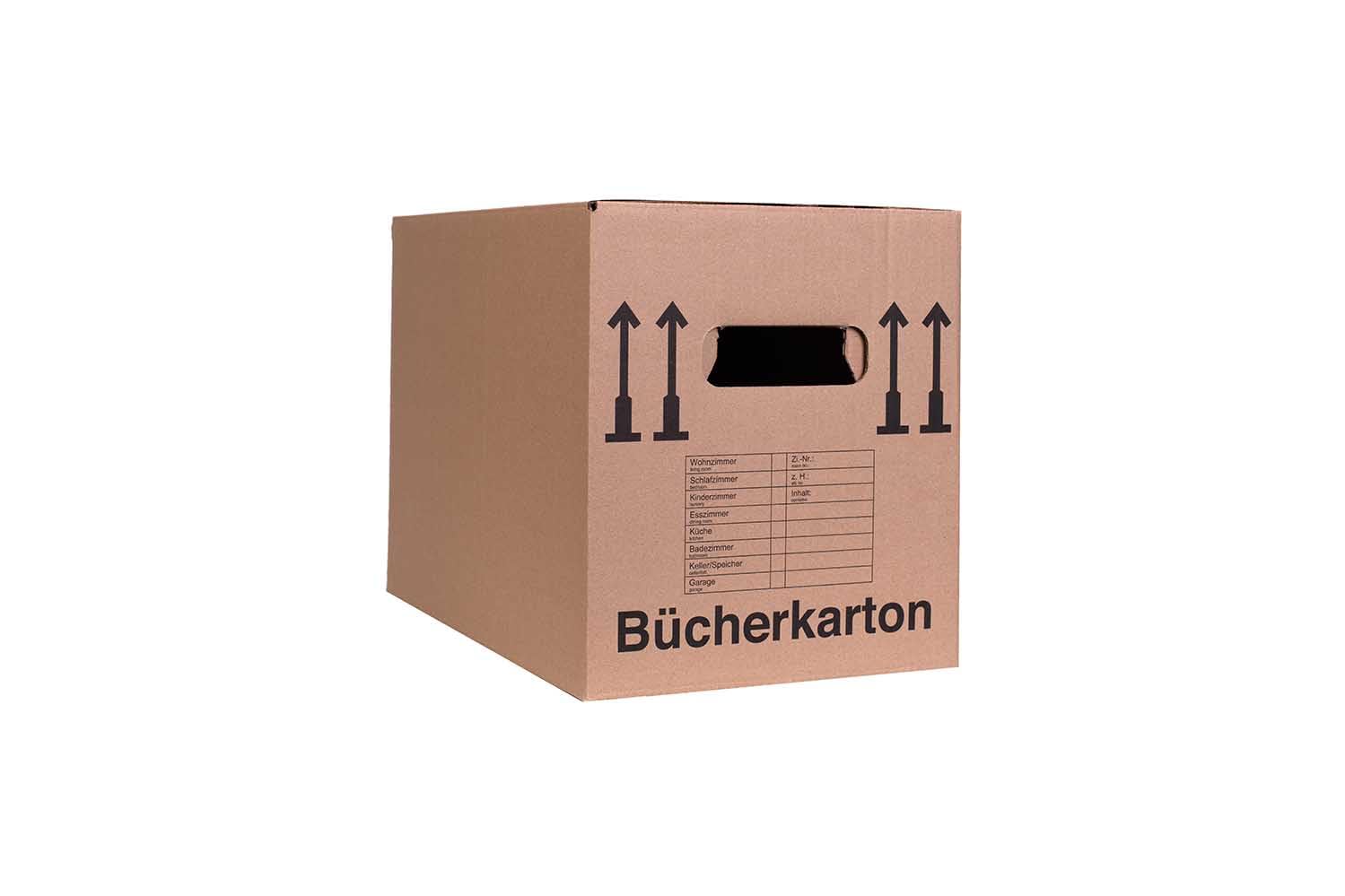Bücherkarton Umzugskarton Aktenkarton 500 x 300 x 350 mm bis 40 kg Doppelwelle
