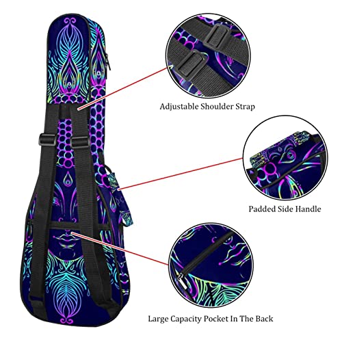 Housse pour ukulélé motif mandala de femme – Pour concert soprano ténor – 58,4 cm – Épaisseur : 10 mm – Sangles… - Les Beatles, Paul McCartney, John Lennon, RIngo Starr, George Harrison Housse pour ukulélé motif mandala de femme - Pour concert soprano ténor - 58,4 cm - Épaisseur : 10 mm - Sangles… – Image 4