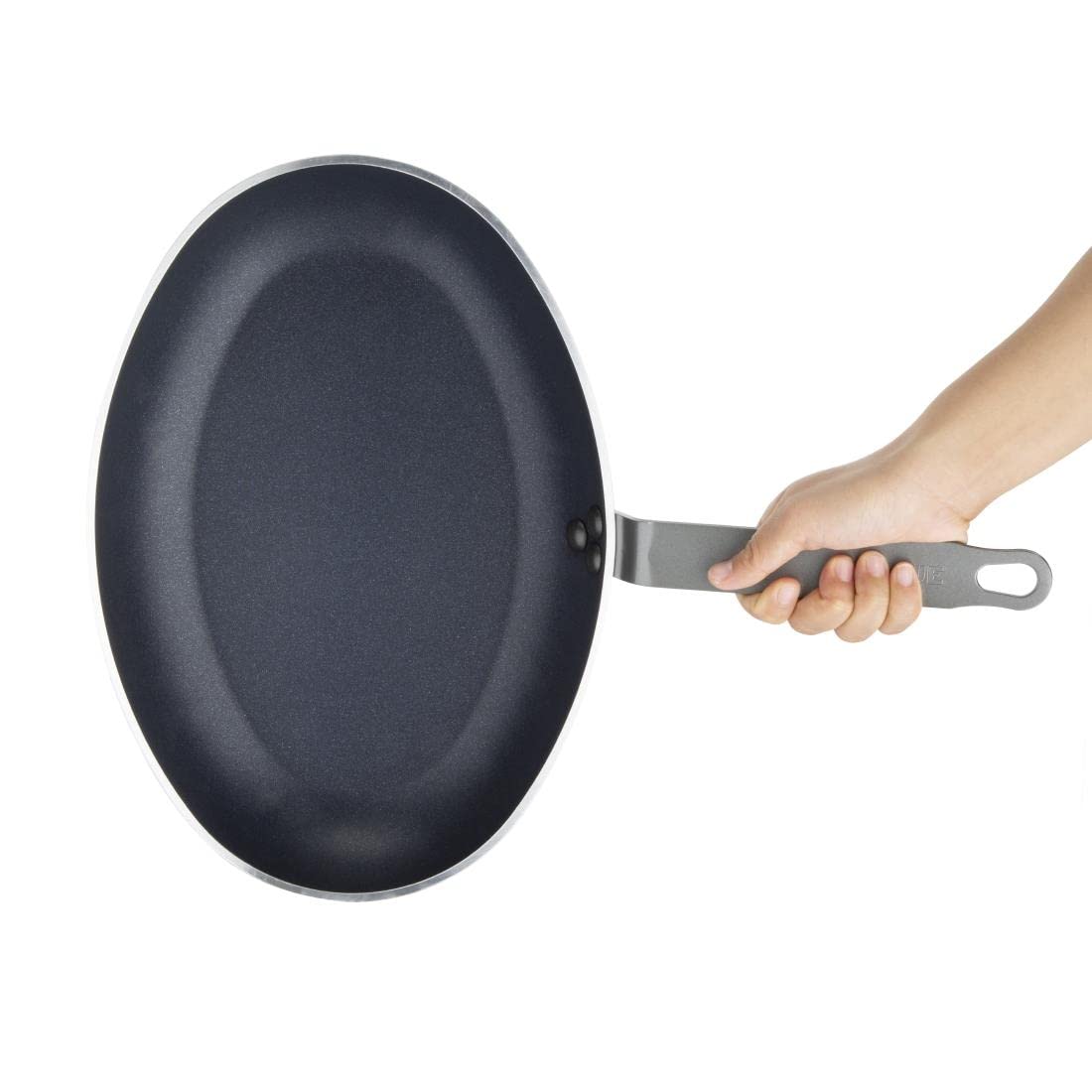 Vogue Poêle Ovale Antiadhésive Teflon Platinum Plus 36cm, Dimensions: 360(Dia)mm, Matière: Aluminium, Lavage à la Main, Compatible Tous Feux Sauf Induction, Cuisine Professionnelle & Domestique, T357