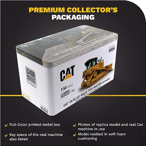Diecast Masters CAT Caterpillar D6 XE LGP Track Type Tractor Dozer with VPAT Blade and Operator High Line Series 1/50 Diecast Model 85554 - Image 6