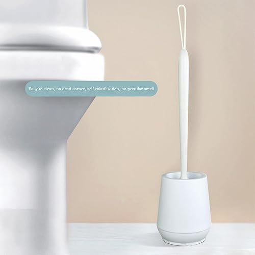 Miniatura 6 de Juego de escobilla de inodoro de pie para baño con soporte para cuerda para colgar, cepillo limpiador de inodoro, herramientas de limpieza,
