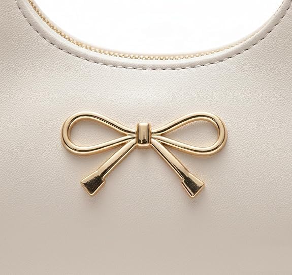 Image of Sky Magic Stylish Bag Women's Hobo Shoulder Bag with Bow Detail, Faux Leather Crossbody Handbag for Women