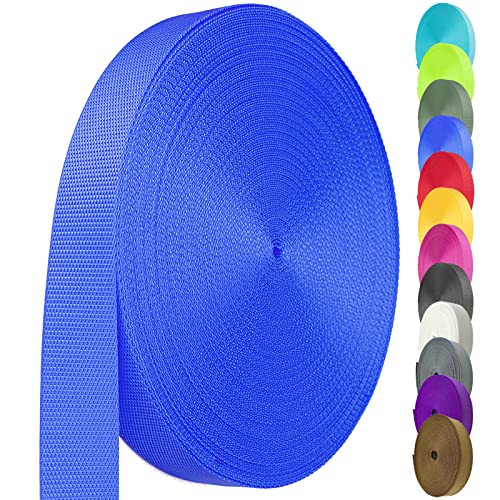 Image of Oak-Sports Nylon Webbing 1.5 Inch, Heavy Duty, 12 Yard, Dark Blue, Ideal for DIY Crafting, Repairing, and Outdoor Gear